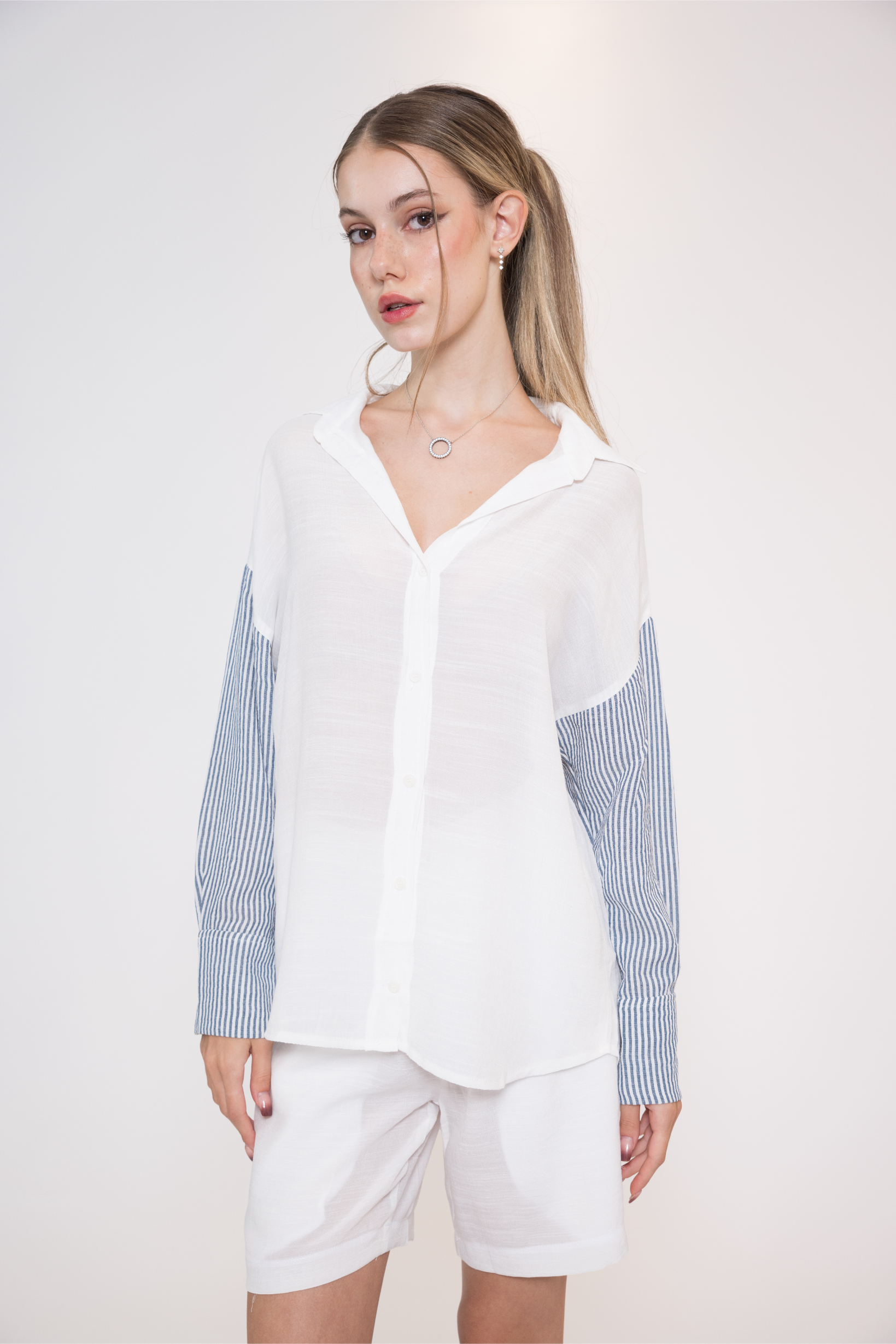 Linen Bermuda White